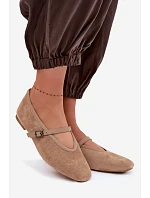 Balerínky s opaskom Eco Suede Felora
