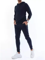 Pánske tmavomodré tepláky FashionStreet AX0429