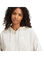 Dámska mikina adidas Essentials French Terry Quarter-Zip Hoodie beige JN1958