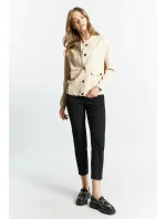 Dámska elegantná mikina s gombíkmi 1110-015 Béžová - Monnari