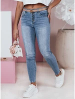 Dámske úzke džínsové nohavice s vysokým pásom DERMIX FashionStreet UY2394 Dámske úzke džínsové nohavice s vysokým pásom DERMIX FashionStreet UY2394