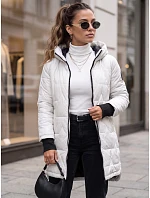 Dámska prešívaná prechodná bunda s kapucňou, svetlošedá, FashionStreet TY5788 Dámska prešívaná prechodná bunda s kapucňou, svetlošedá, FashionStreet TY5788