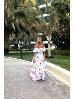 194-5 Dlhé letné šaty s kvetinovým pásom ? 194-5 Dlhé letné šaty s kvetinovým pásom ?