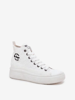 Lee Cooper Dámske tenisky na platforme LCW-25-44-3209L White