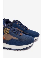 Buty Sportowe Sneakersy Męskie Big Star RR174279 HI-POLY SYSTEM Granatowe