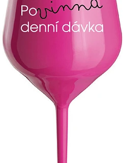 MUST HAVE DENNÝ DARČEK - ružový nerozbitný pohár na víno 470 ml