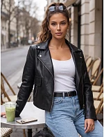 Dámska kožená bunda v štýle Ramones, čierna, FashionStreet TY5716 Dámska kožená bunda v štýle Ramones, čierna, FashionStreet TY5716