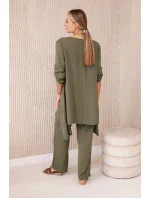 Súprava blúzka + nohavice s príveskom light khaki