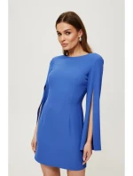 K190 Mini šaty s delenými rukávmi - modré