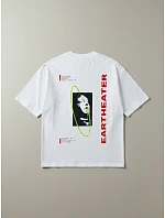 Pánske bavlnené tričko s potlačou biele FashionStreet RX5302