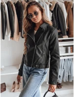 Dámska kožená bunda DARKGLORY black FashionStreet TY4963