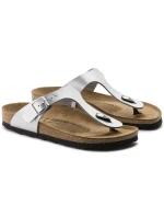 Dámske žabky Birkenstock Gizeh Birko-Flor slim silver (0043853)