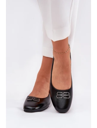 Eleganckie Baleriny Damskie Z Ozdobą Vinceza 62206 Czarne