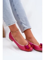 Kožené baletné topánky Maciejka P6801-15 Fuchsia