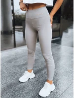 Dámske rebrované legíny LOOK AT ME svetlo šedá FashionStreet UY1574 Dámske rebrované legíny LOOK AT ME svetlo šedá FashionStreet UY1574