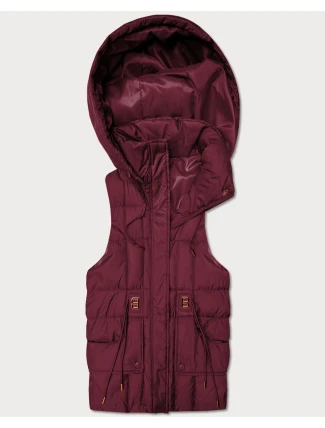 Dámska páperová bunda bez kapucne Goodlookin Burgundy (B8600-27) Dámska páperová bunda bez kapucne Goodlookin Burgundy (B8600-27)