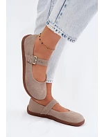 Balerínky Barefoot z prírodného semišu Zazoo 316 Cappuccino Balerínky Barefoot z prírodného semišu Zazoo 316 Cappuccino
