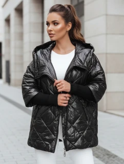 Dámska prechodná prešívaná bunda oversize PUFFILOF black FashionStreet TY4855
