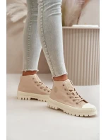 Dámske vysoké členkové tenisky Big Star Beige