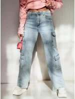 Dámske nákladné baggy džínsové nohavice ARGORAVE modré FashionStreet UY2226 Dámske nákladné baggy džínsové nohavice ARGORAVE modré FashionStreet UY2226