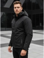 Pánska zimná bunda s kapucňou čierna FashionStreet TX5119