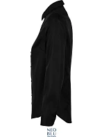 NEOBLU Blaise Women Mikrotkaná blúzka s dlhými rukávmi 24.3183 deep black