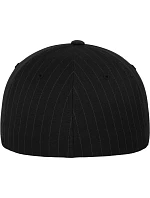 Flexfit 6195P 6-panelová čiapka s kšiltom „Pinstripe“ 55.6195 čierna/biela