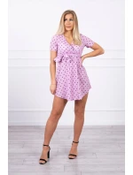 Bodkované šaty fialové