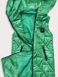 Dámska prešívaná vesta zelená (B8127-82)