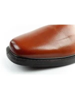 Pánske topánky Skechers Miller-Boris sable elegantné kožené hnedé
