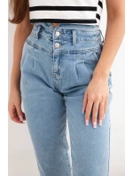 Dámske džínsové nohavice s dvojitým zapínaním M.sara jeans blue