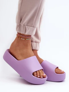 Damskie Klapki Na Grubej Podeszwie Fioletowe Oreithano