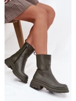 Dámske členkové topánky na platforme ML245 Khaki tmavozelená - Diamantique Dámske členkové topánky na platforme ML245 Khaki tmavozelená - Diamantique