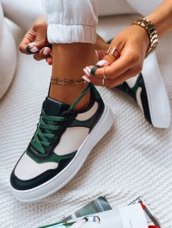 Dámske tenisky MEILA black-green FashionStreet ZY0322