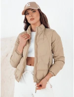 Dámska prešívaná prechodná bunda SALECA beige FashionStreet TY4251 Dámska prešívaná prechodná bunda SALECA beige FashionStreet TY4251
