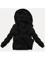 Dámska hrubá štruktúrovaná zimná bunda J Style Black (5M3251-392)
