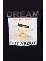 Šaty s potlačou Dream black