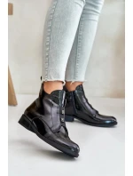 Dámske členkové topánky HY42-717 Black - S.Barski Dámske členkové topánky HY42-717 Black - S.Barski
