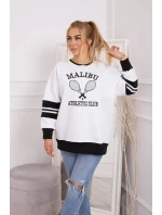 Zateplená mikina Malibu biela+čierna