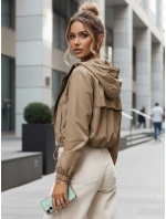 Dámska prechodná bunda s kapucňou GRAUS béžová FashionStreet TY4221 Dámska prechodná bunda s kapucňou GRAUS béžová FashionStreet TY4221