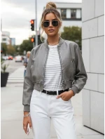 Dámska kožená bunda SANTOL sivá FashionStreet TY4340