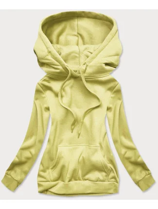 Žltá dámska tepláková mikina (W02-33)