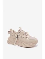 Dámske kožené tenisky GOE TT2N4012 Beige Dámske kožené tenisky GOE TT2N4012 Beige