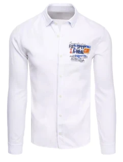 Pánska biela košeľa FashionStreet DX2283