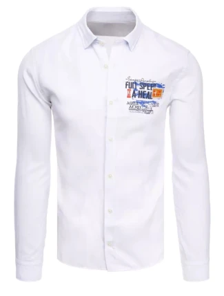 Pánska biela košeľa FashionStreet DX2283
