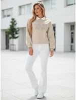 Dámska mikina HAPIRES s nadrozmernou potlačou cappuccino FashionStreet BY1483 Dámska mikina HAPIRES s nadrozmernou potlačou cappuccino FashionStreet BY1483