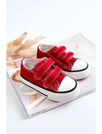 Dziecięce Trampki Na Rzepy Czerwone Bernie