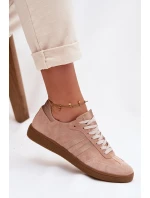 Zazoo N1068 Dámske semišové nízke tenisky Dirty Pink
