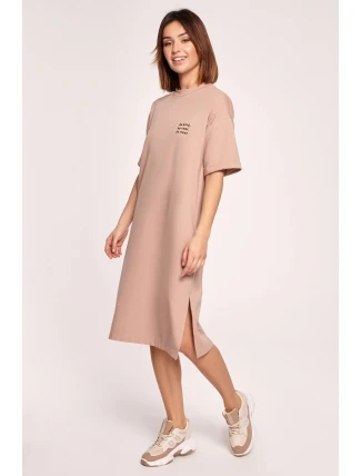 Dámske šaty B194 Mocca - BeWear