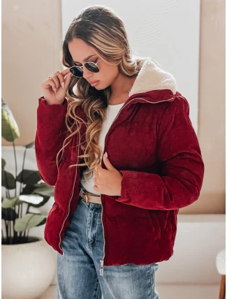 Dámska manšestrová bunda TRENDYGLAM bordová FashionStreet TY4942